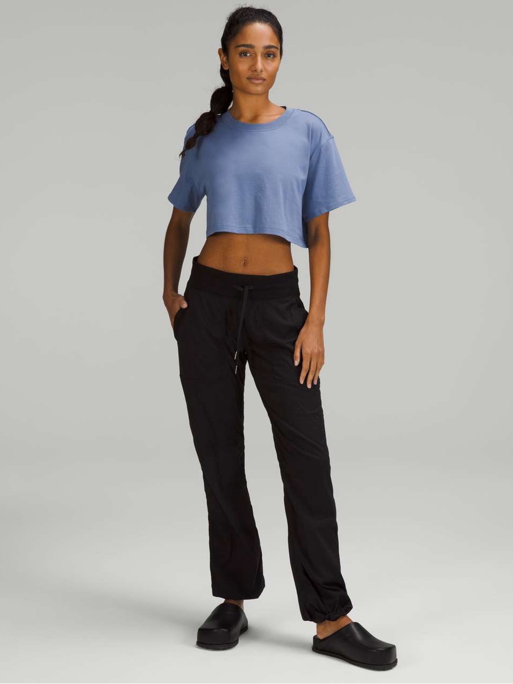 Lululemon All Yours Cropped T-Shirt in Water Drop Blue size 6 - Picture 2 of 10